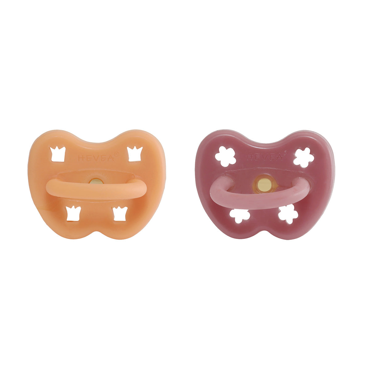 Pack Chupete de caucho HEVEA Ortodoncia 3-36 meses Apricot Crush & Berry Blush