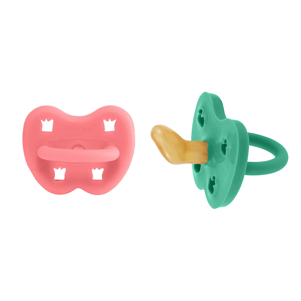 Pack Chupete de caucho HEVEA Ortodoncia 3-36 meses Tulip Pink & Pop of Green