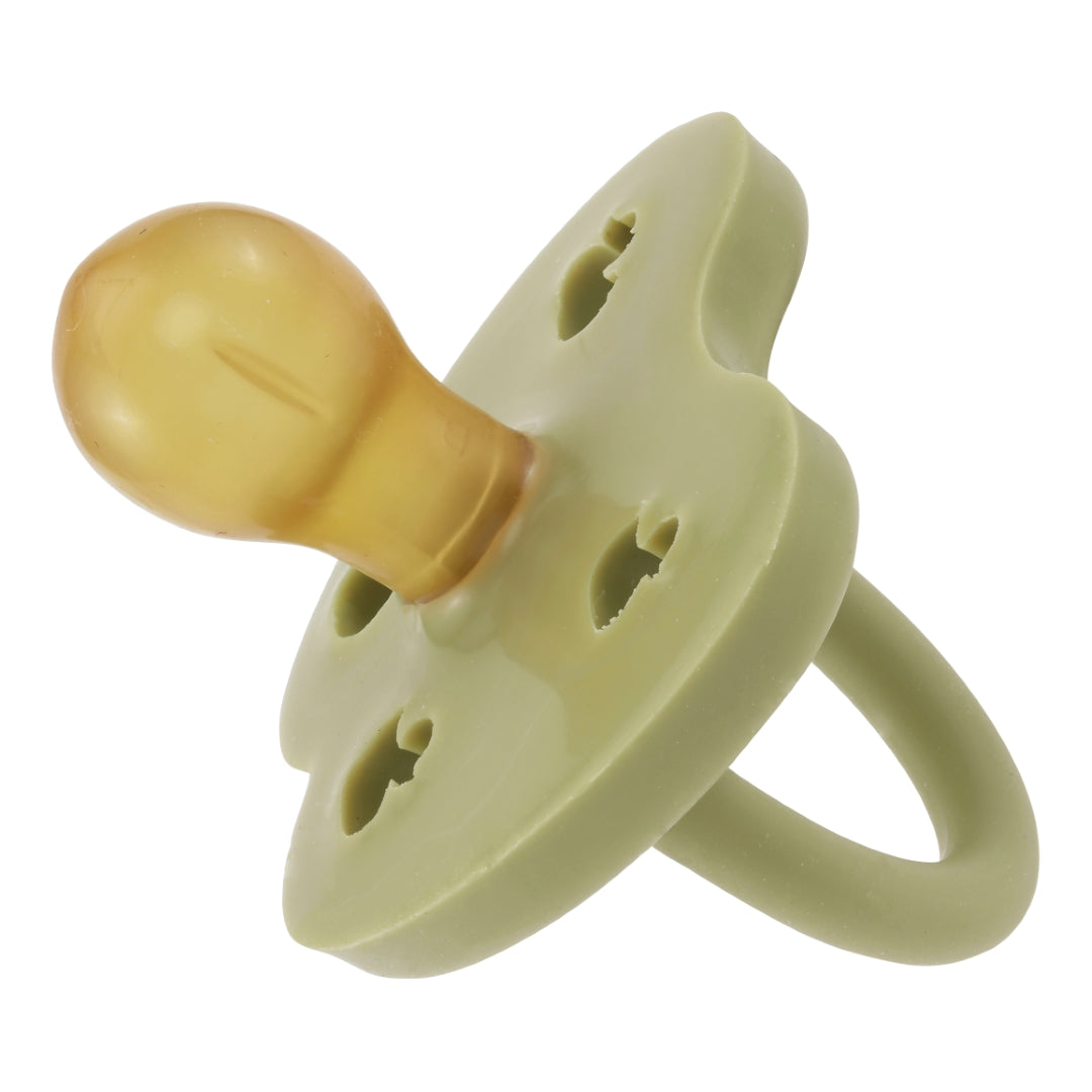 Pack Chupete de caucho HEVEA Redondo 3-36 meses Hunter Green & Olive