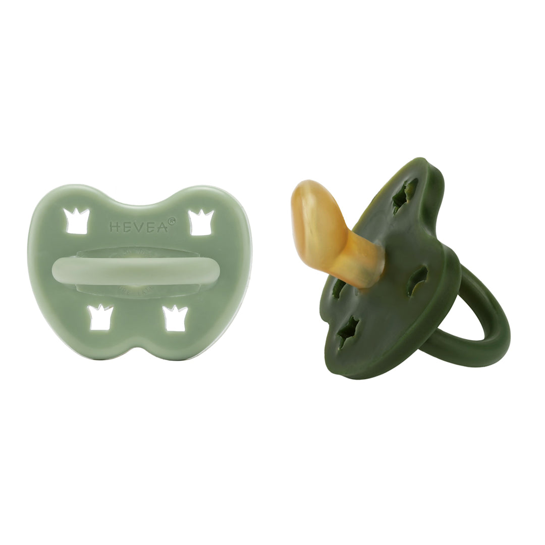 Pack Chupetes de Caucho Ortodontico 3-36 meses Moss Green & Deep Forrest
